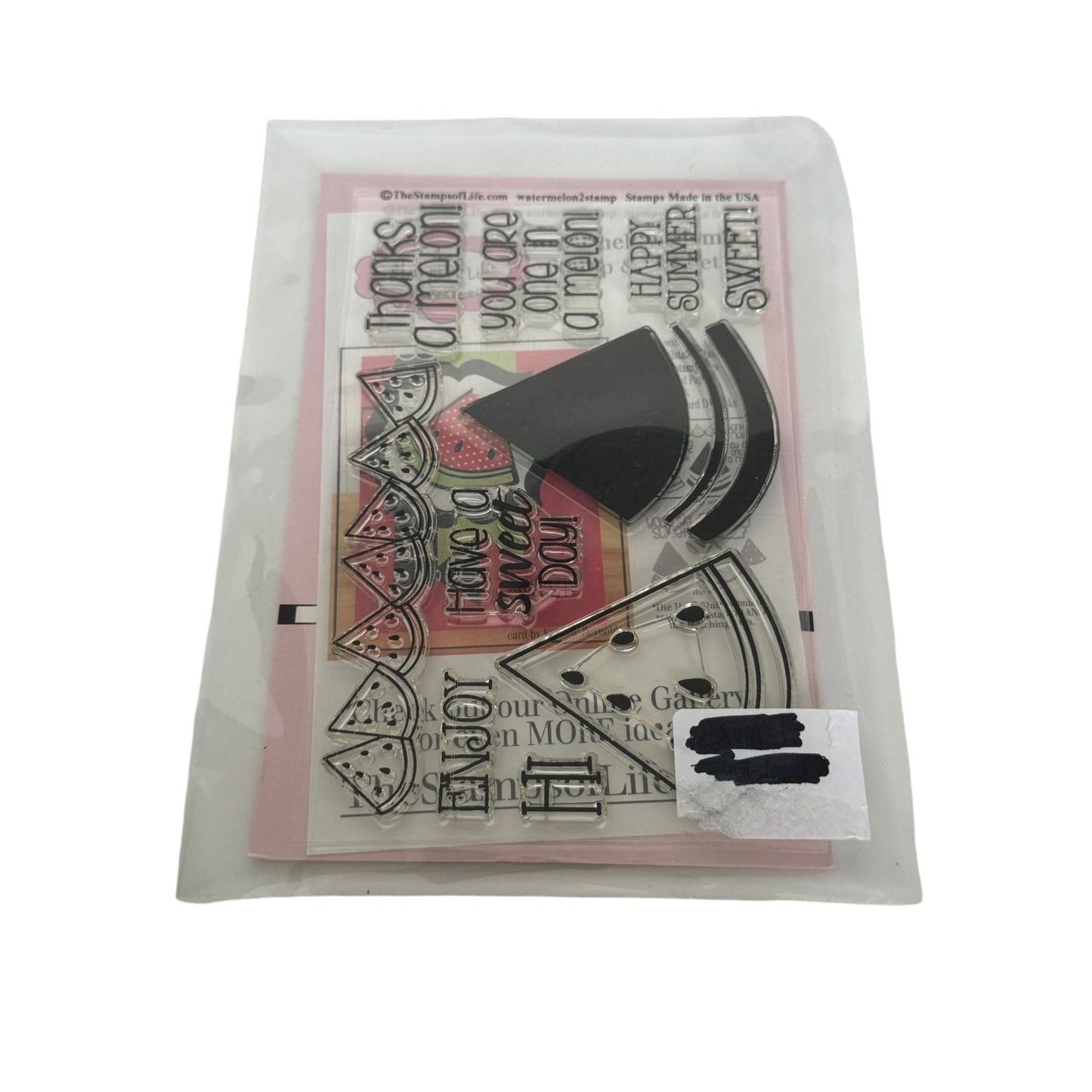 The Stamps Of Life Acrylic Watermelon2stamp and Die Set Watermelon Fruit Summer