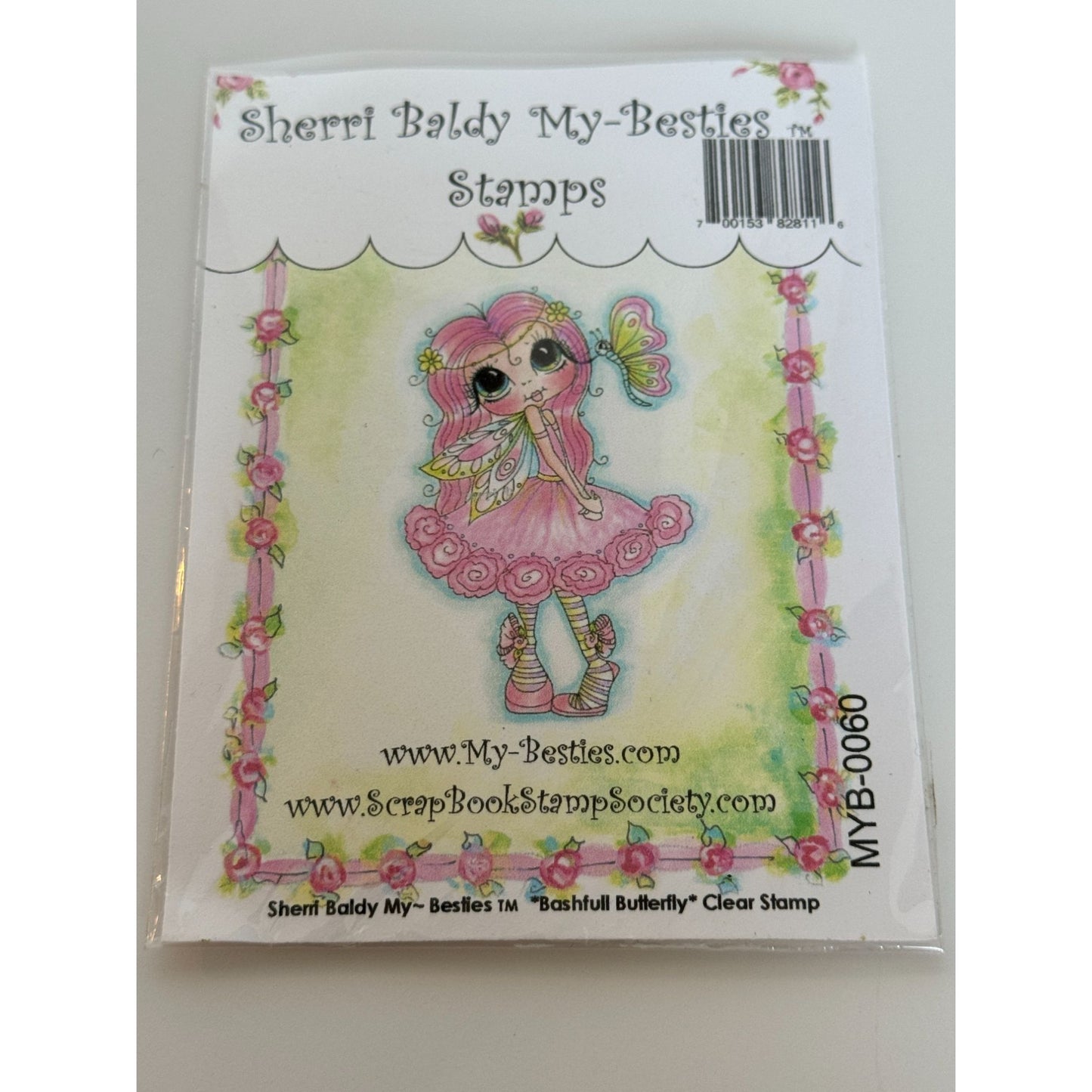 Sherri Baldy My-Besties Bashfull Butterfly Clear Stamp Fairy Card Making Craft