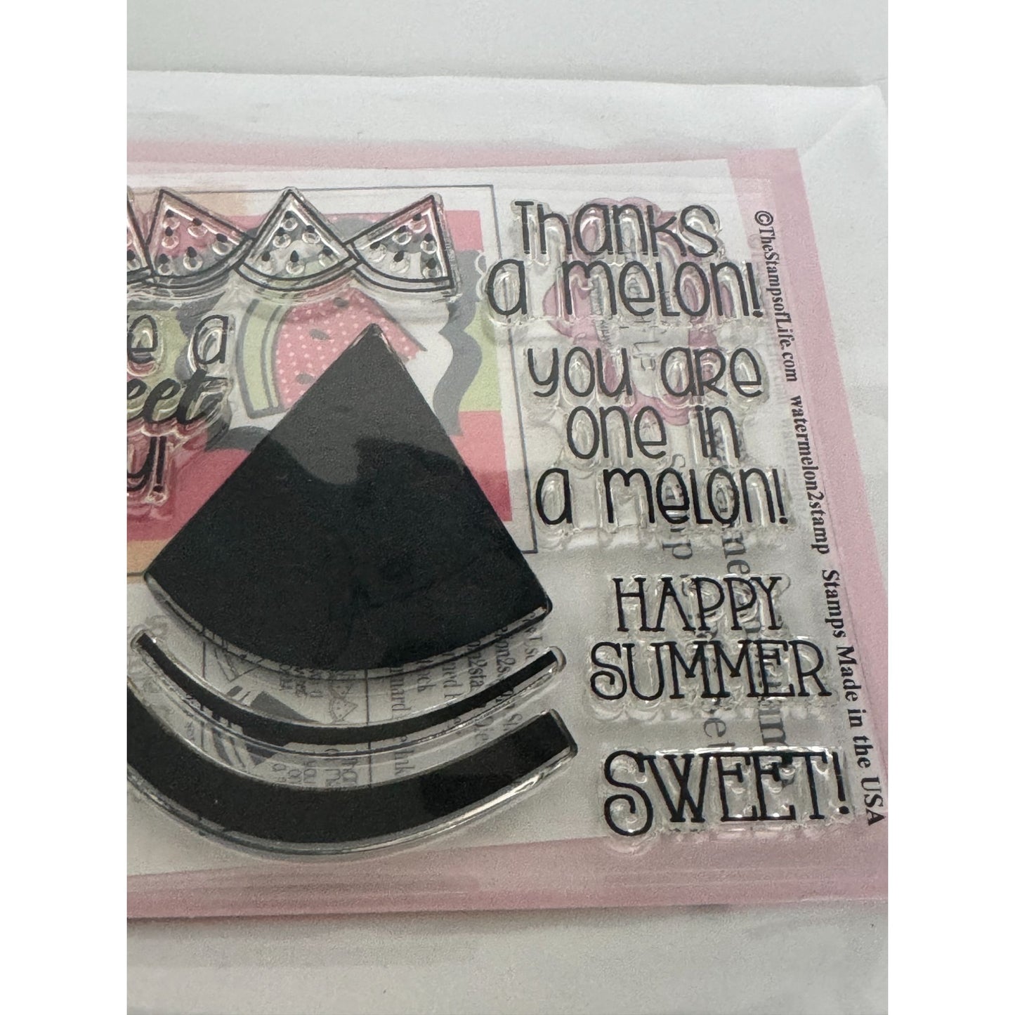 The Stamps Of Life Acrylic Watermelon2stamp and Die Set Watermelon Fruit Summer