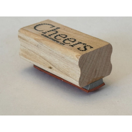 Stampin Up Rubber Stamp Cheers Cardmaking Words Sentiment Crafting Scrapbooking