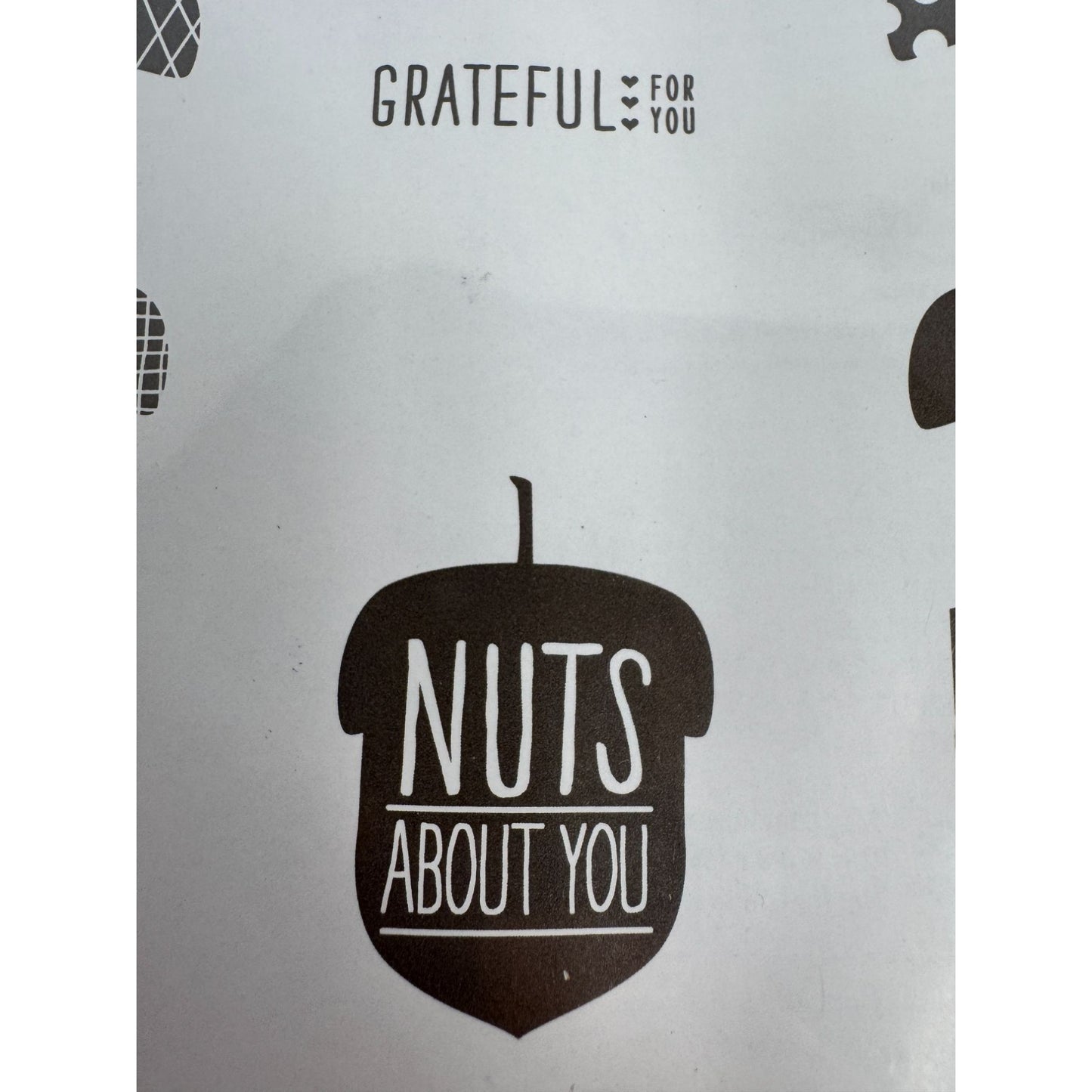 Stampin Up Acrylic Cling Stamp Set Acorny Thank You Acorn Nuts about You Words