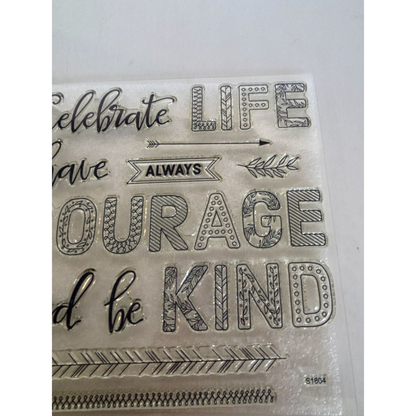 CTMH Acrylic Stamps Color Your Life Always Have Courage and Be Kind My Acrylix