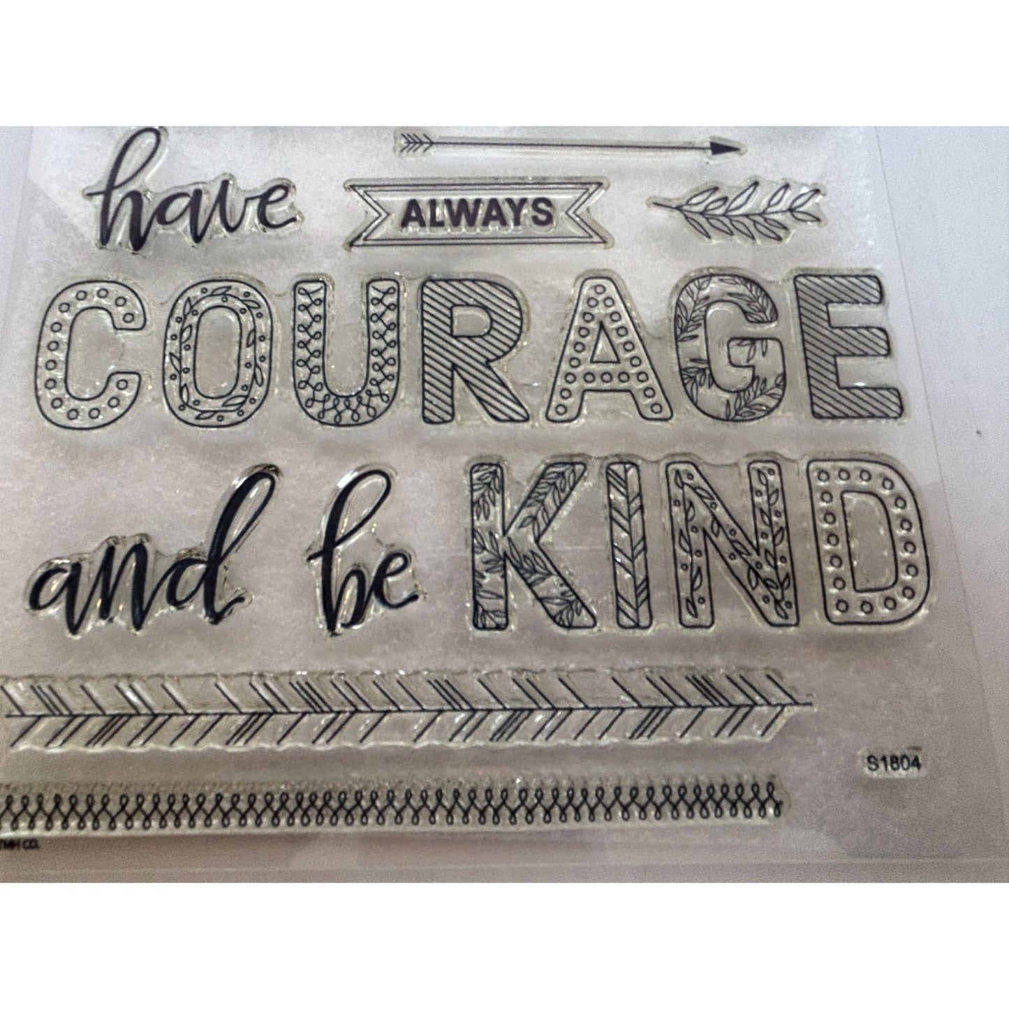 CTMH Acrylic Stamps Color Your Life Always Have Courage and Be Kind My Acrylix