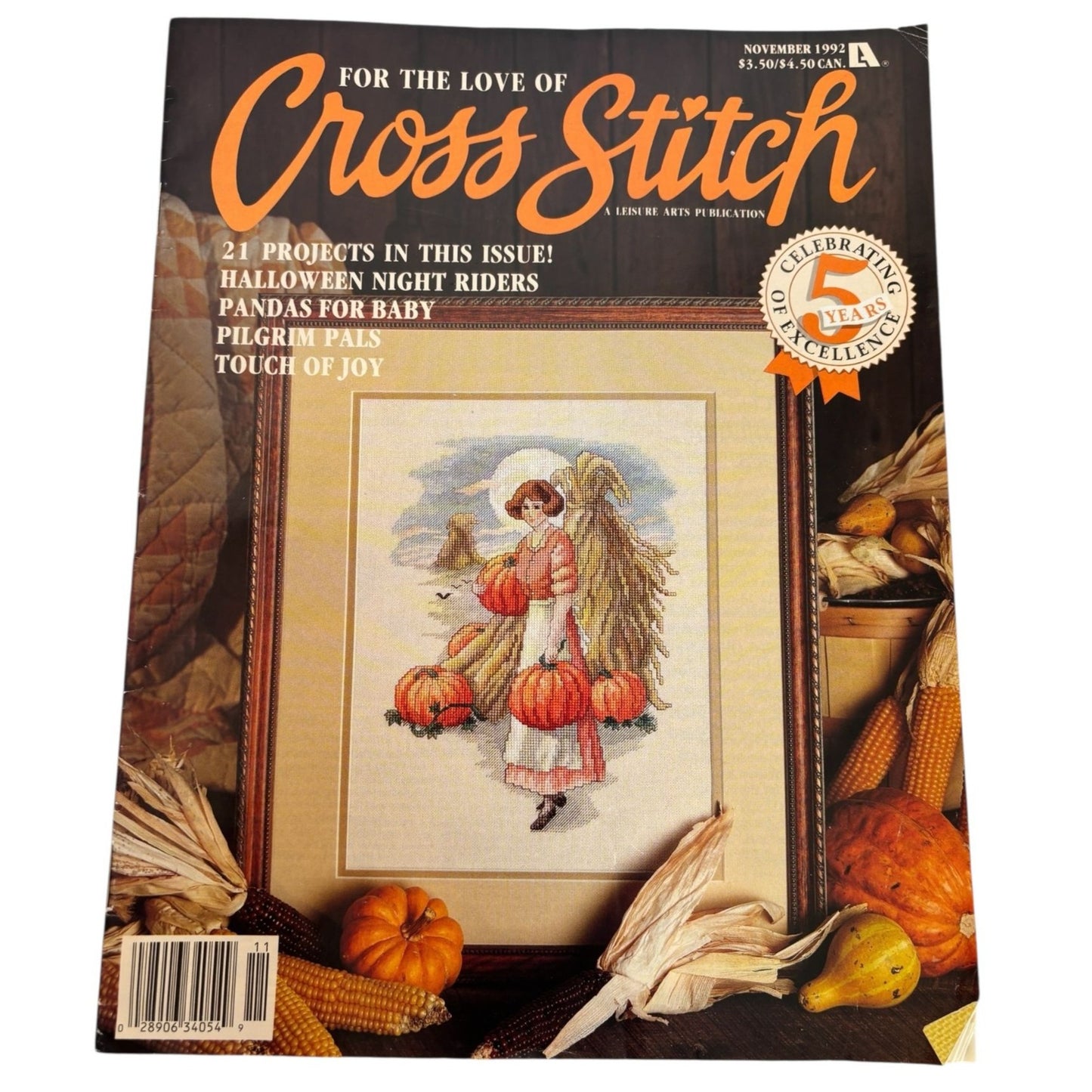 For The Love Of Cross Stitch Magazine November 1992 Patterns Halloween Witch