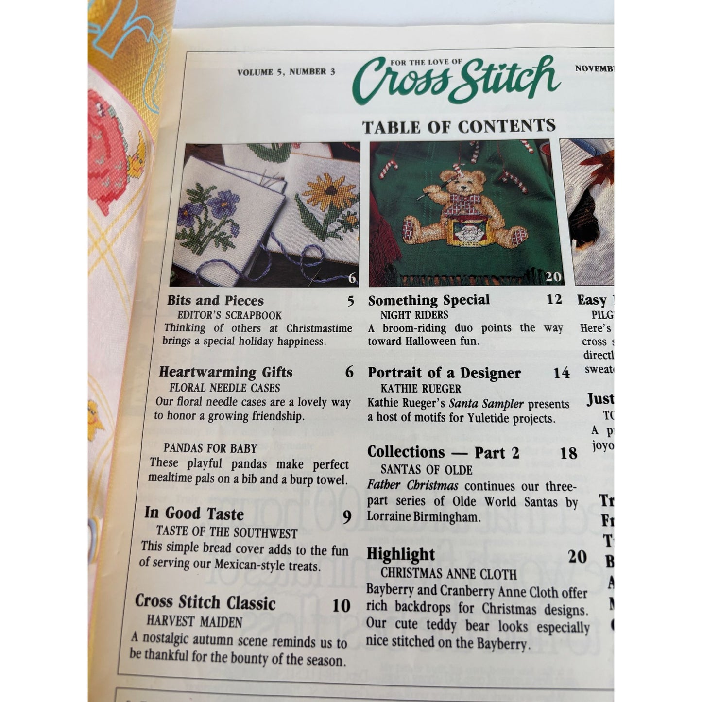 For The Love Of Cross Stitch Magazine November 1992 Patterns Halloween Witch