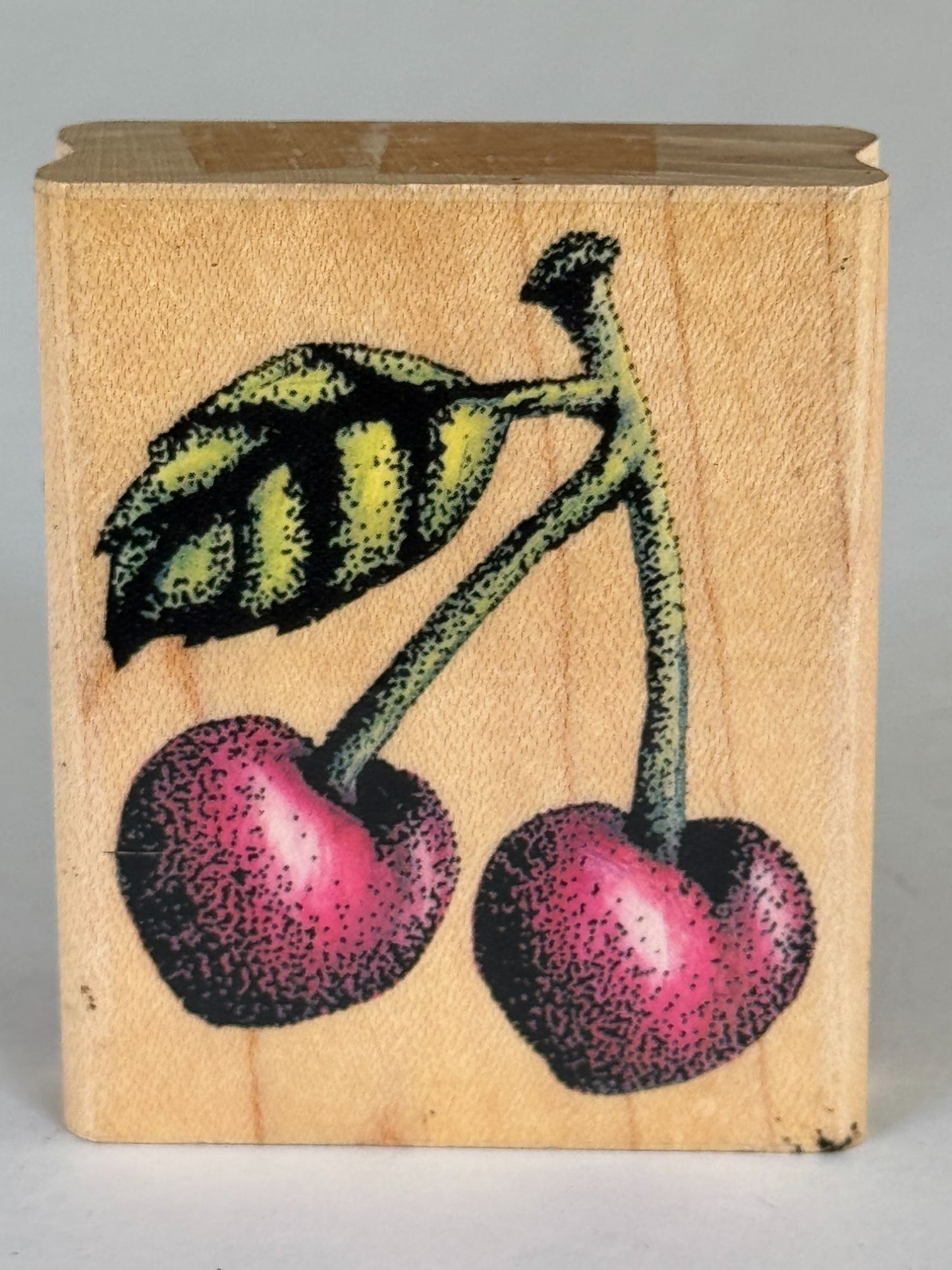 Rubber Stampede Rubber Stamp Cherry Fruit Cherries Food Recipe Card Making Wood