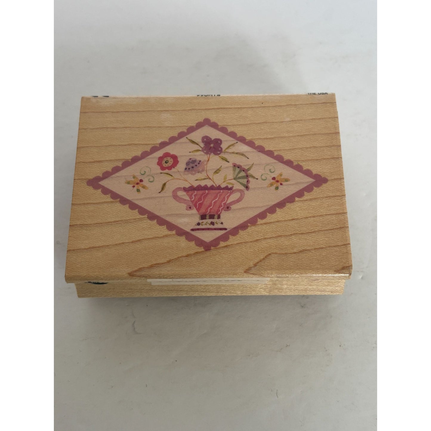 All Night Media Rubber Stamp Diamond Flower Bouquet Friendship Card Making Craft