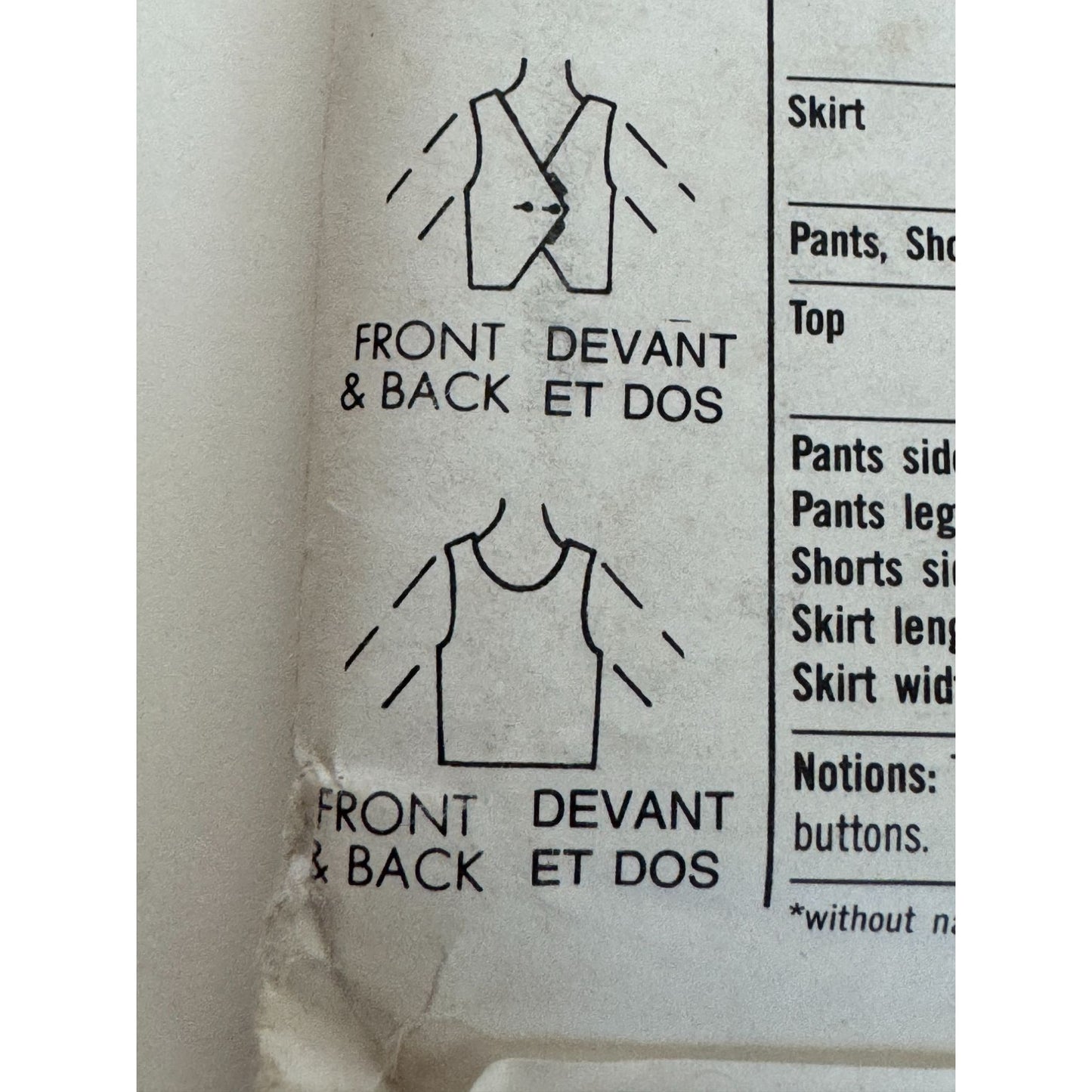 Simplicity Sewing Pattern 6854 Top Skirt Cropped Pants Shorts Outfit 10-14 Uncut