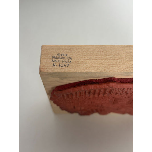 PSX Rubber Stamp Victorian Cottage Heart Gate Garden Fence Card Making K-1097