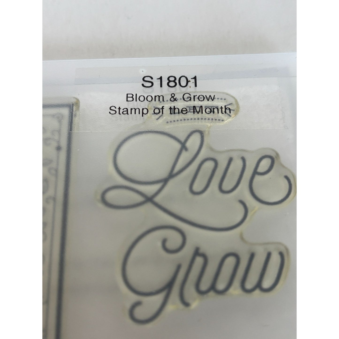 CTMH Acrylic Stamp Set Bloom and Grow Flower Garden Seed Packet My Acrylix S1801