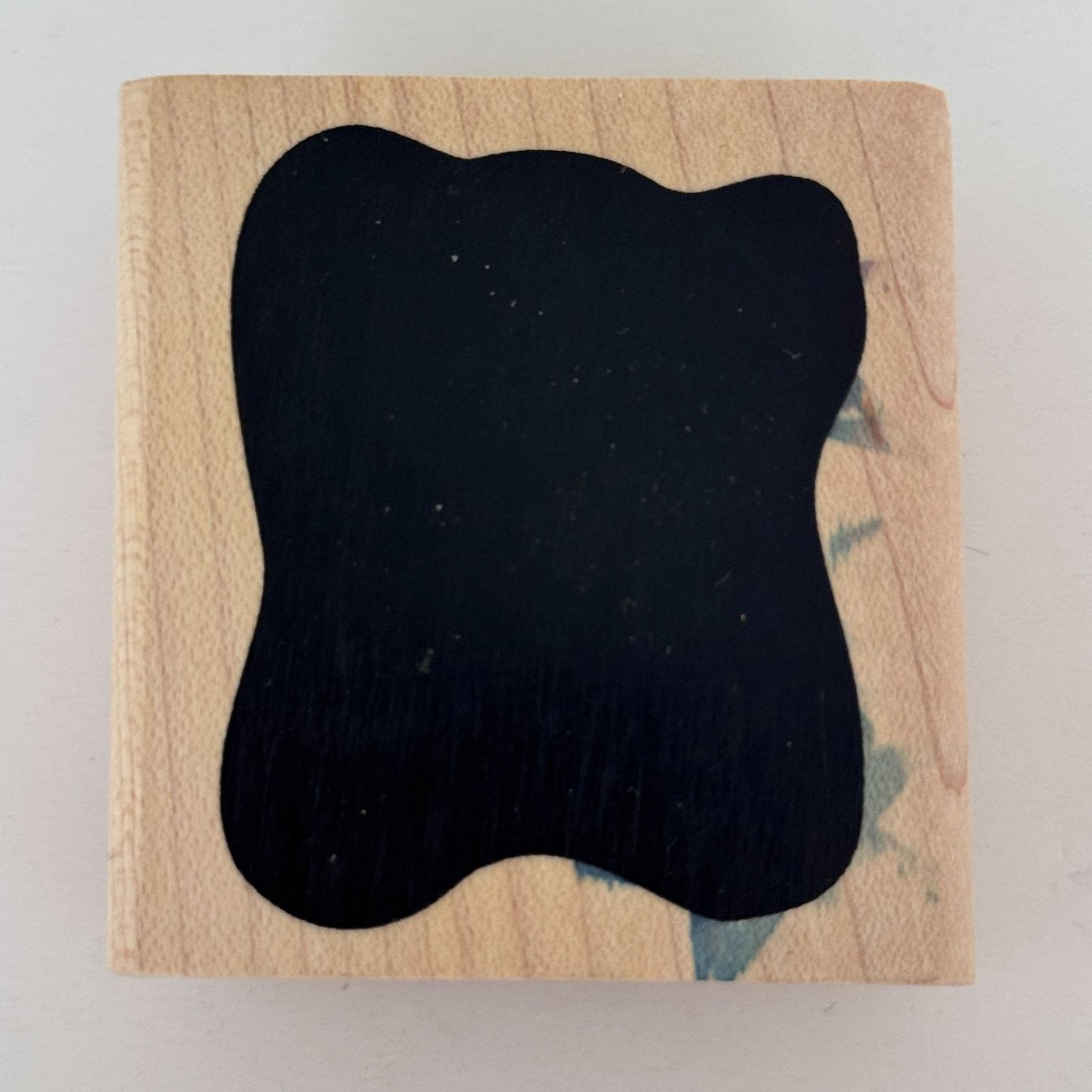 A Stamp In The Hand Rubber Stamp Abstract Paint Blob Shape Label Frame Texture