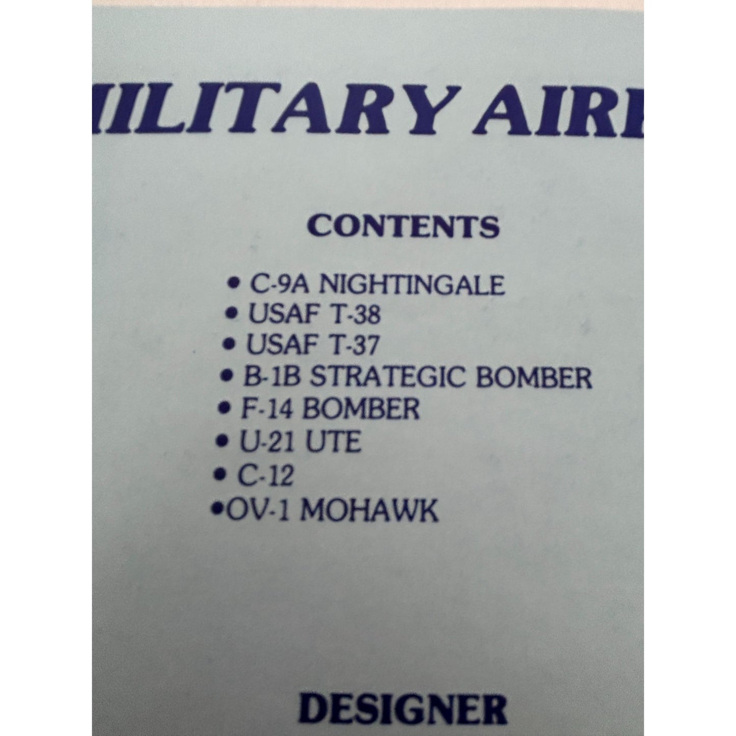 Alabama Needle Arts Cross Stitch Patterns U.S. Military Airplanes Air Force USAF