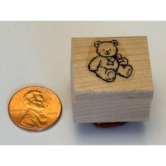 Stampin Up Rubber Stamp Teddy Bear Small Tiny Toy Stuffed Animal Card Making