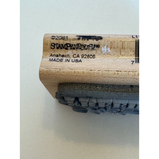 Stampendous Rubber Stamp Love Peace Freedom Words Sentiment Hippie Card Making