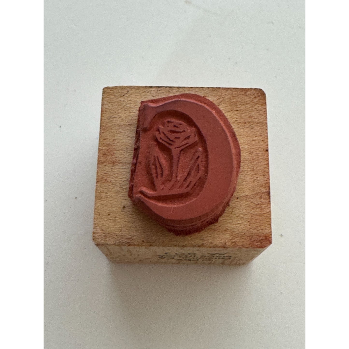 PSX Wooden Rubber Stamp Floral Letter C Card Making Initial Monogram Crafting