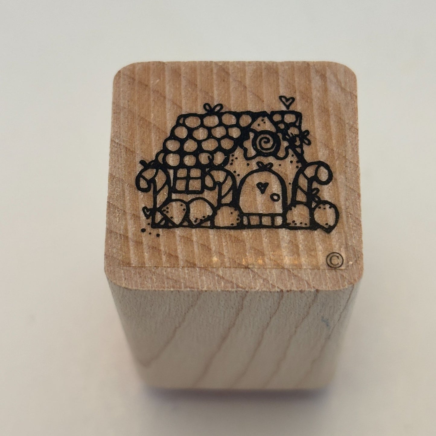 DOTS Rubber Stamp Christmas Gingerbread House Candy Gift Tag Card Making 1 Inch