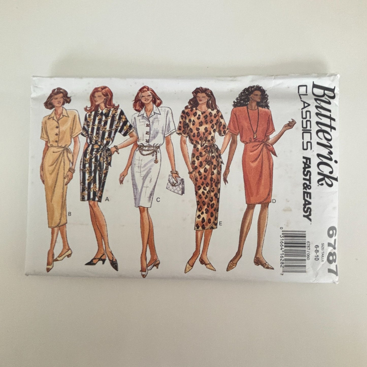 Butterick Sewing Pattern 6787 1990s Dress Suit Corporate Core Easy 6 8 10 Uncut