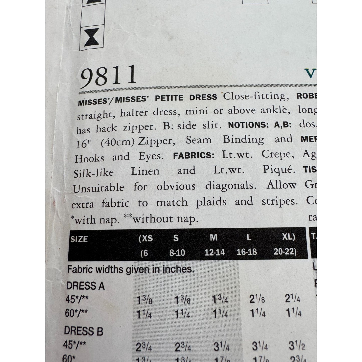 Vogue Elements Sewing Pattern 9811 Misses Halter Sheath Dress Very Easy 6-22 UC