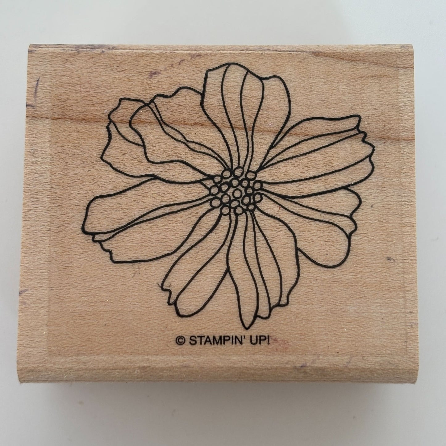 Stampin Up Wood Mounted Rubber Stamp Flower Garden Floral Nature Card Making