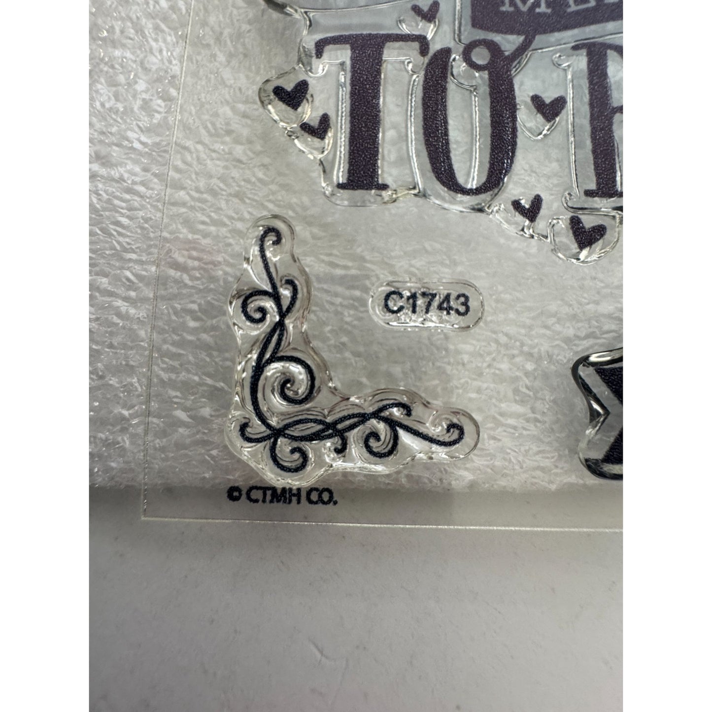 CTMH My Acrylix Acrylic Stamp Set Meant to Be Mr and Mrs Anniversary Card Making