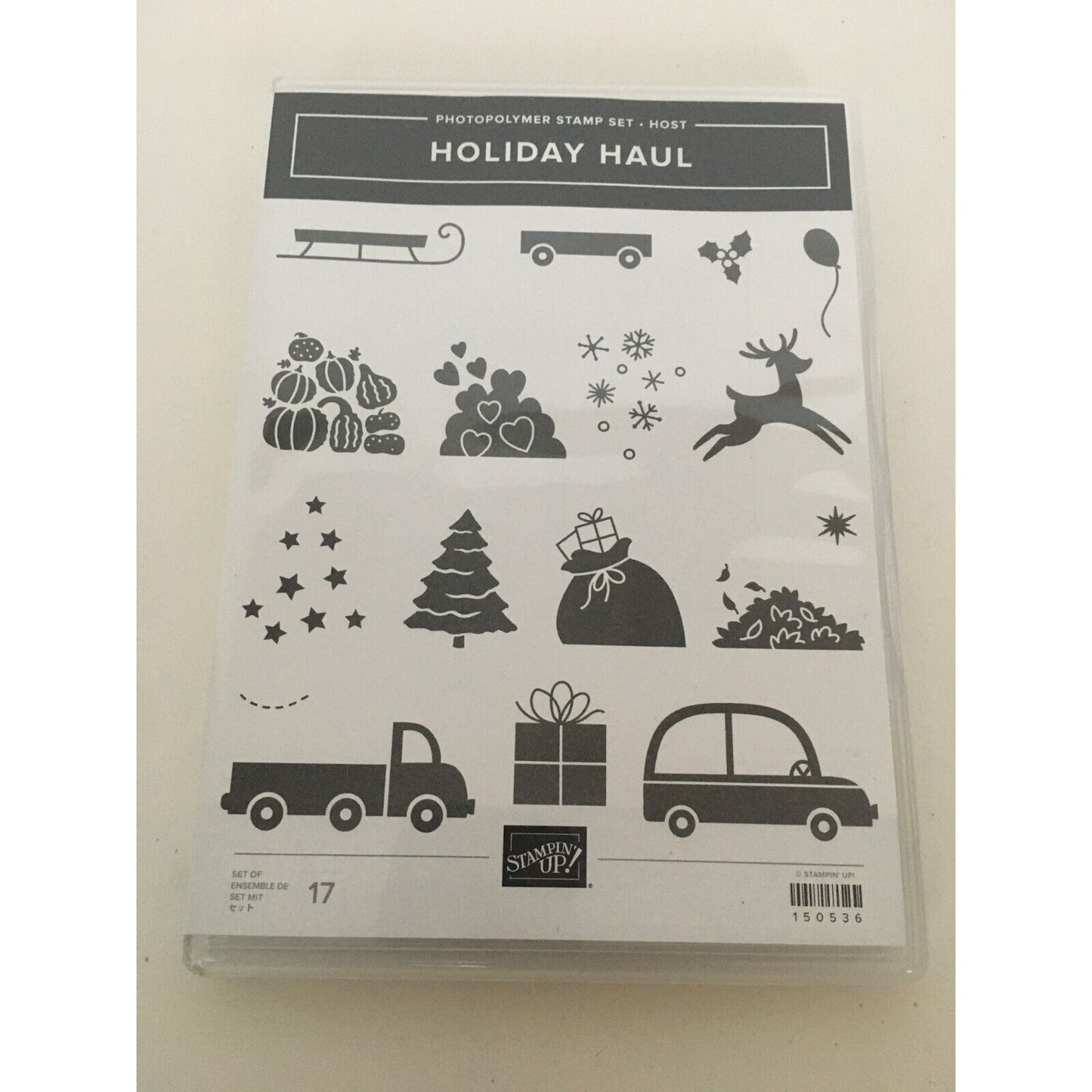 Stampin Up Photopolymer Stamp Set Holiday Haul Christmas Gift Tag Card Making