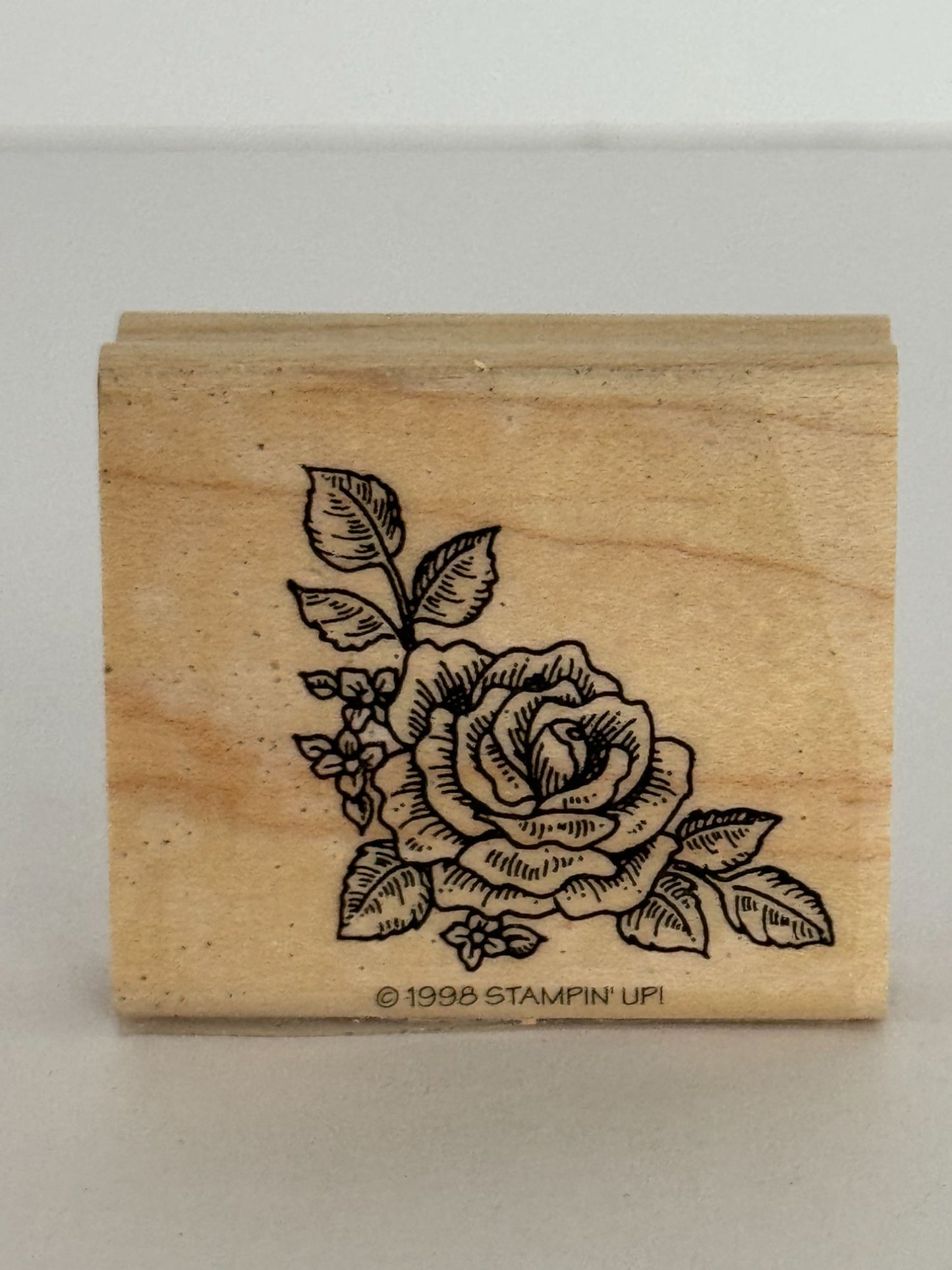 Stampin Up Rubber Stamp Rose Corner Flower Mothers Day Card Making Valentines