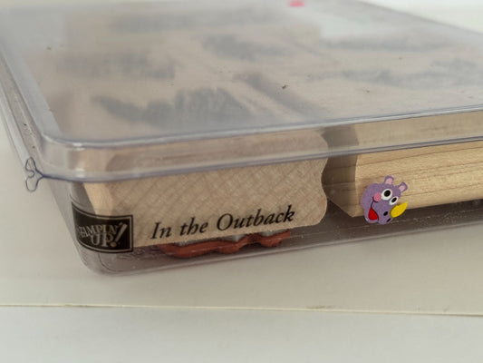 Stampin Up Rubber Stamps In the Outback Australian Kangaroo Koala Bear Platypus