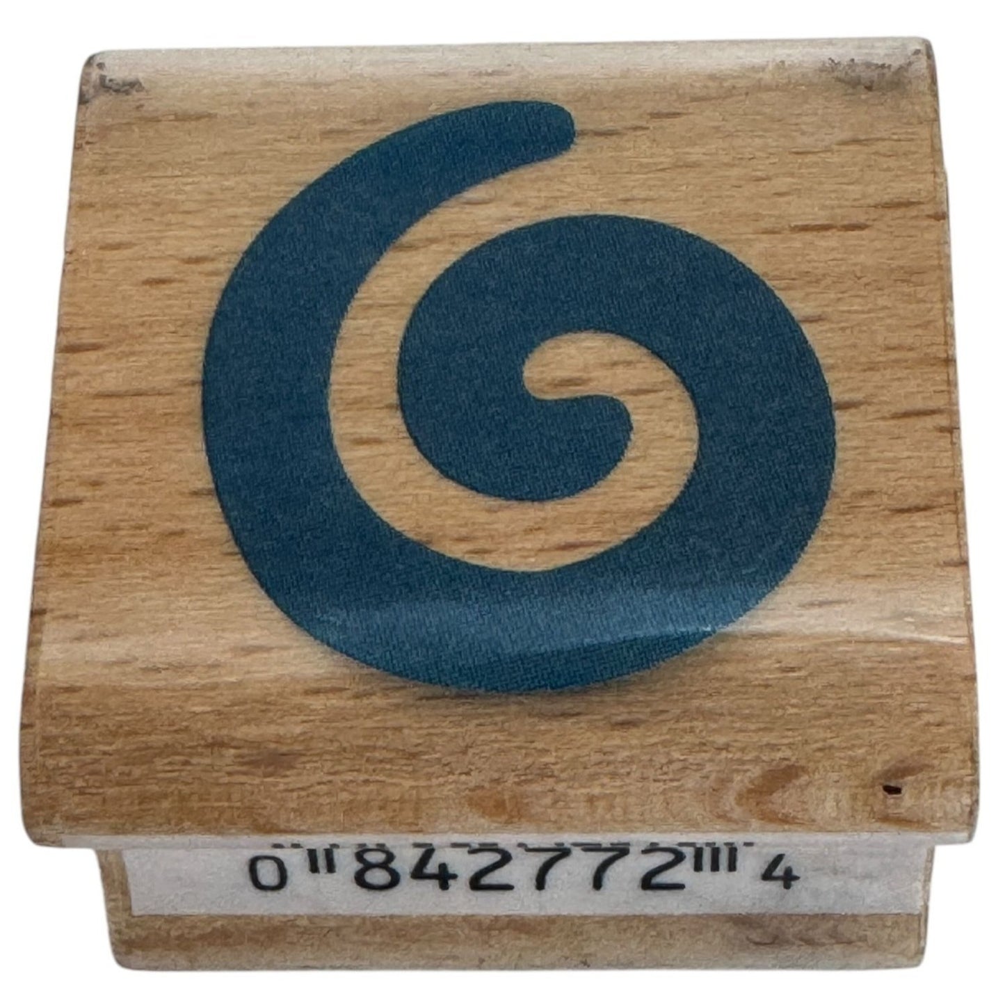 All Night Media Rubber Stamp Swirl Design Shape Confetti Celebrate Wood Mounted