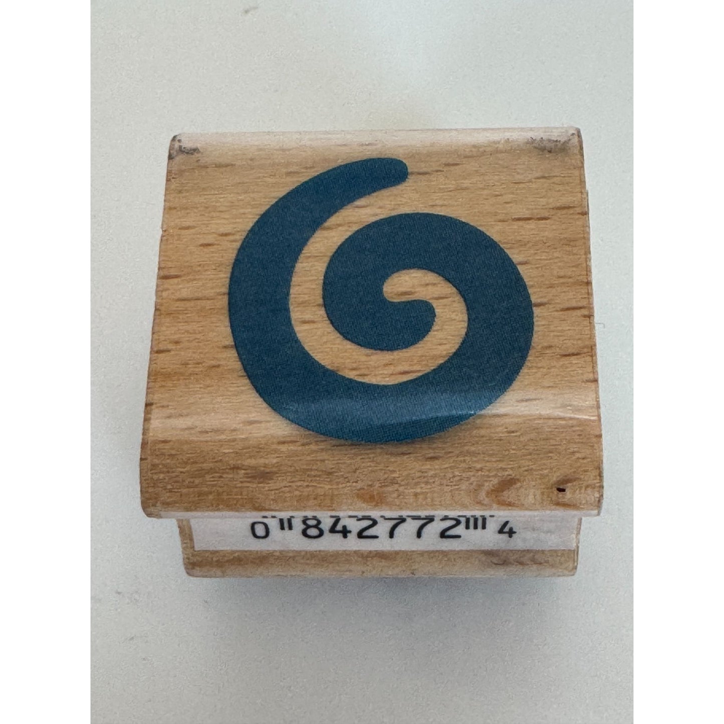 All Night Media Rubber Stamp Swirl Design Shape Confetti Celebrate Wood Mounted