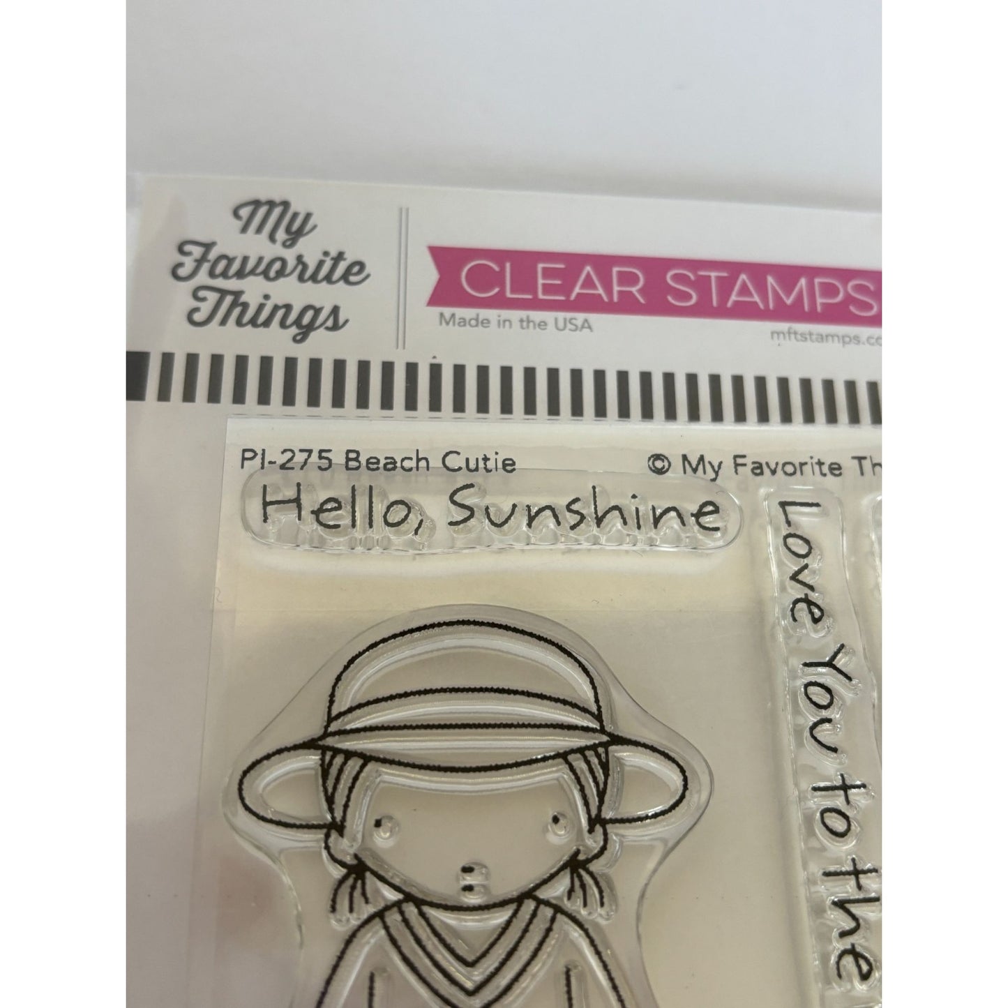 My Favorite Things Clear Stamps Set Beach Cutie Girl Sun Love You to the Beach