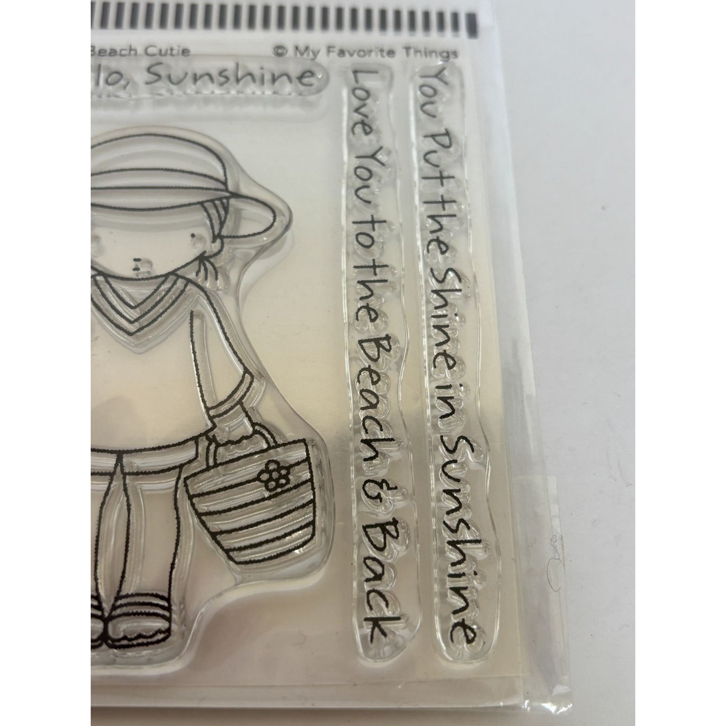 My Favorite Things Clear Stamps Set Beach Cutie Girl Sun Love You to the Beach