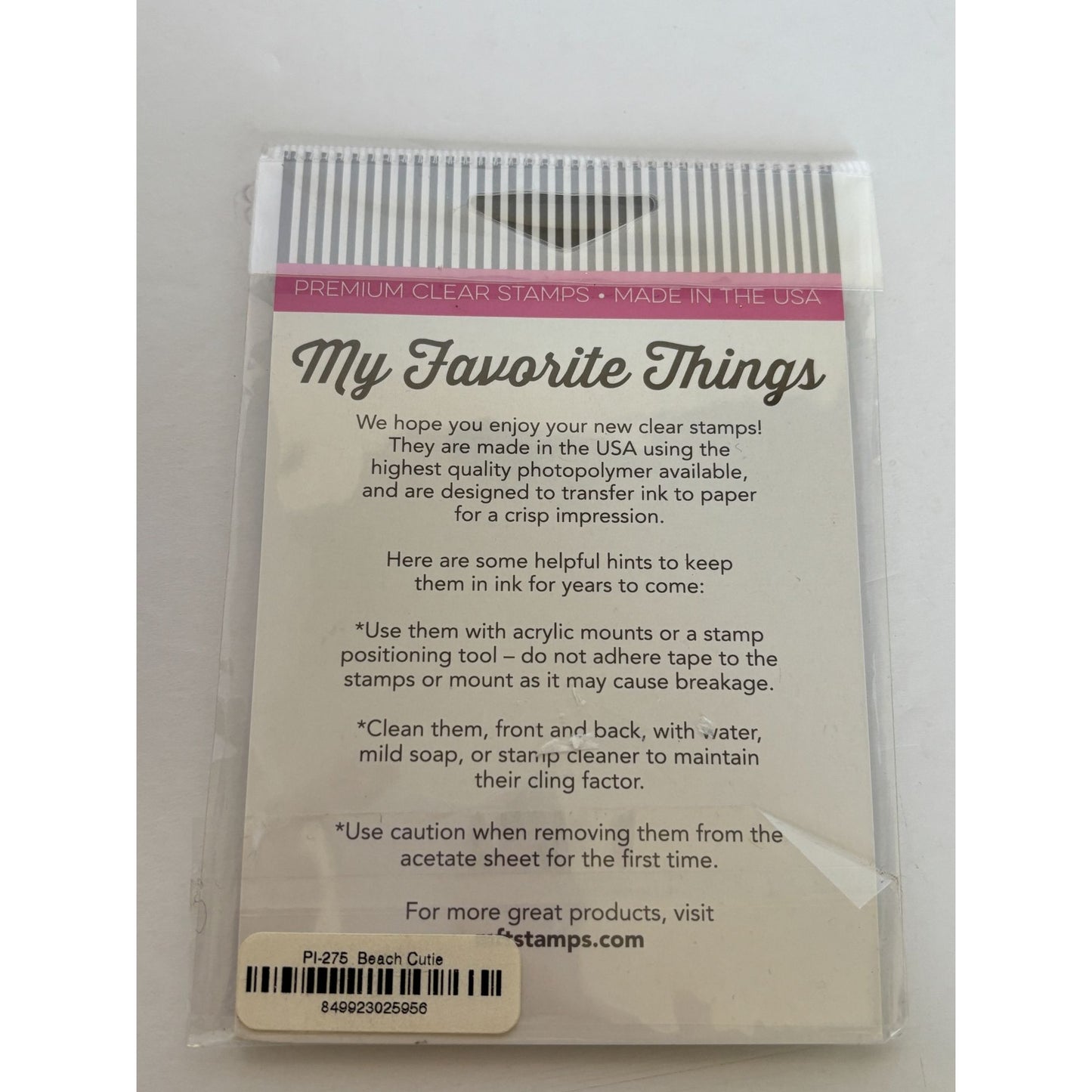My Favorite Things Clear Stamps Set Beach Cutie Girl Sun Love You to the Beach