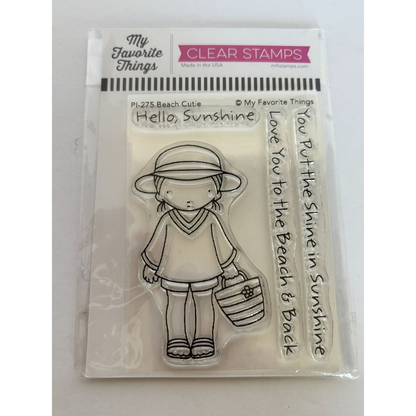 My Favorite Things Clear Stamps Set Beach Cutie Girl Sun Love You to the Beach