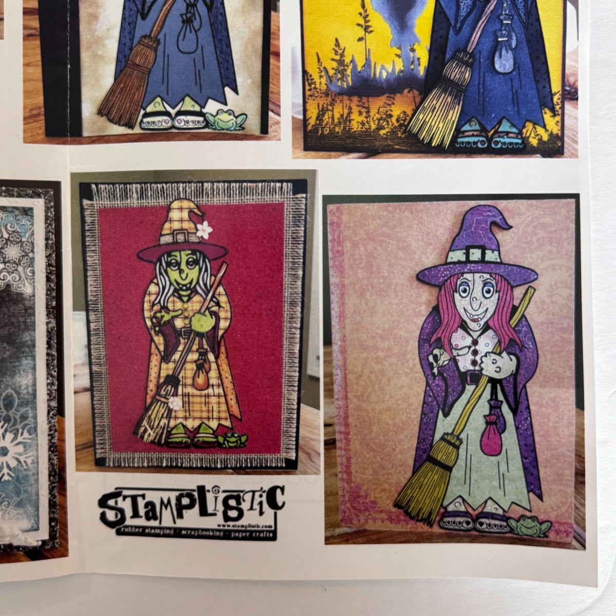 Stamplistic Rubber Stamp Layering Dies Frederica Witch Halloween Cardmaking Mixed Media