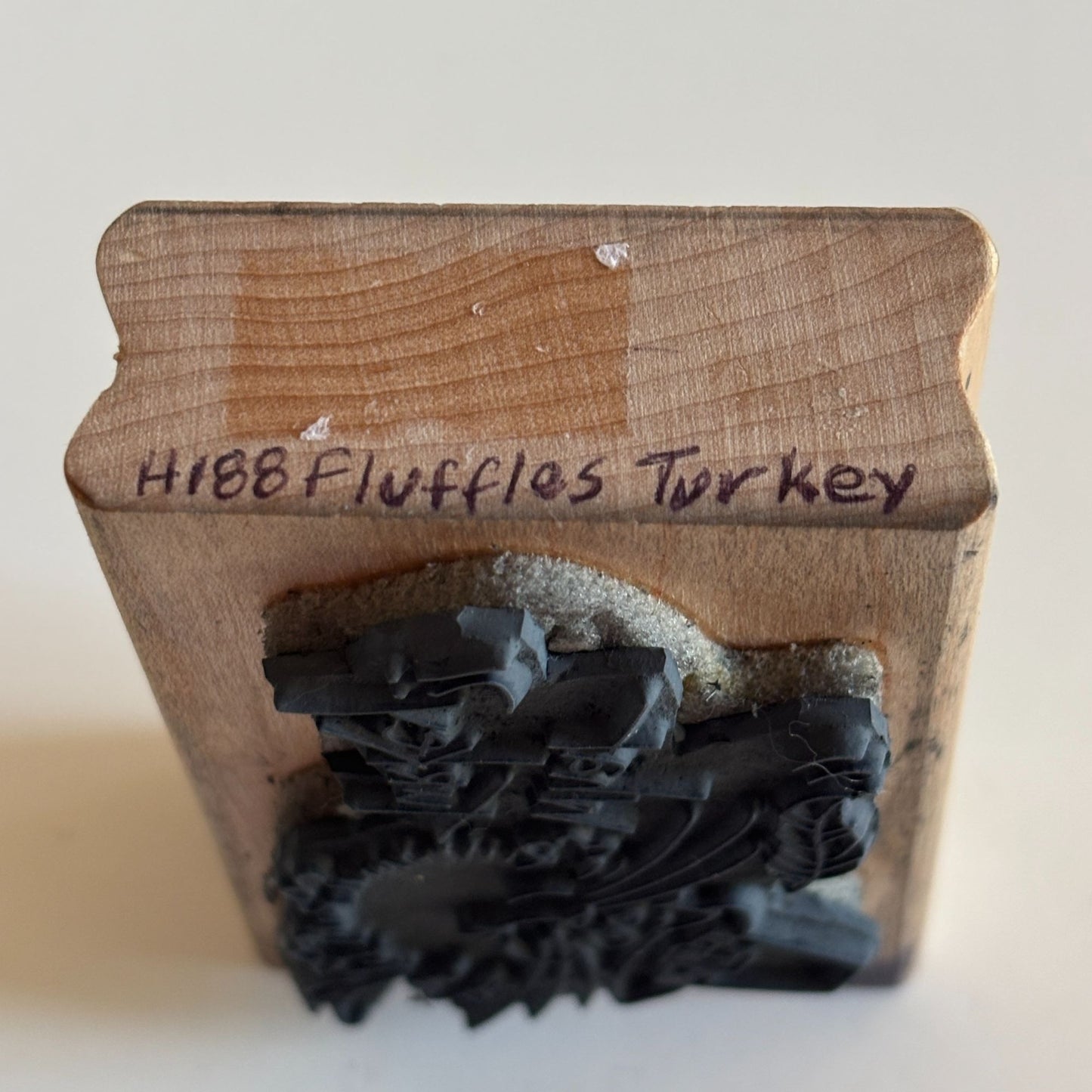 Stampendous Rubber Stamp Fluffles Cat Ate What Turkey Thanksgiving Funny Words