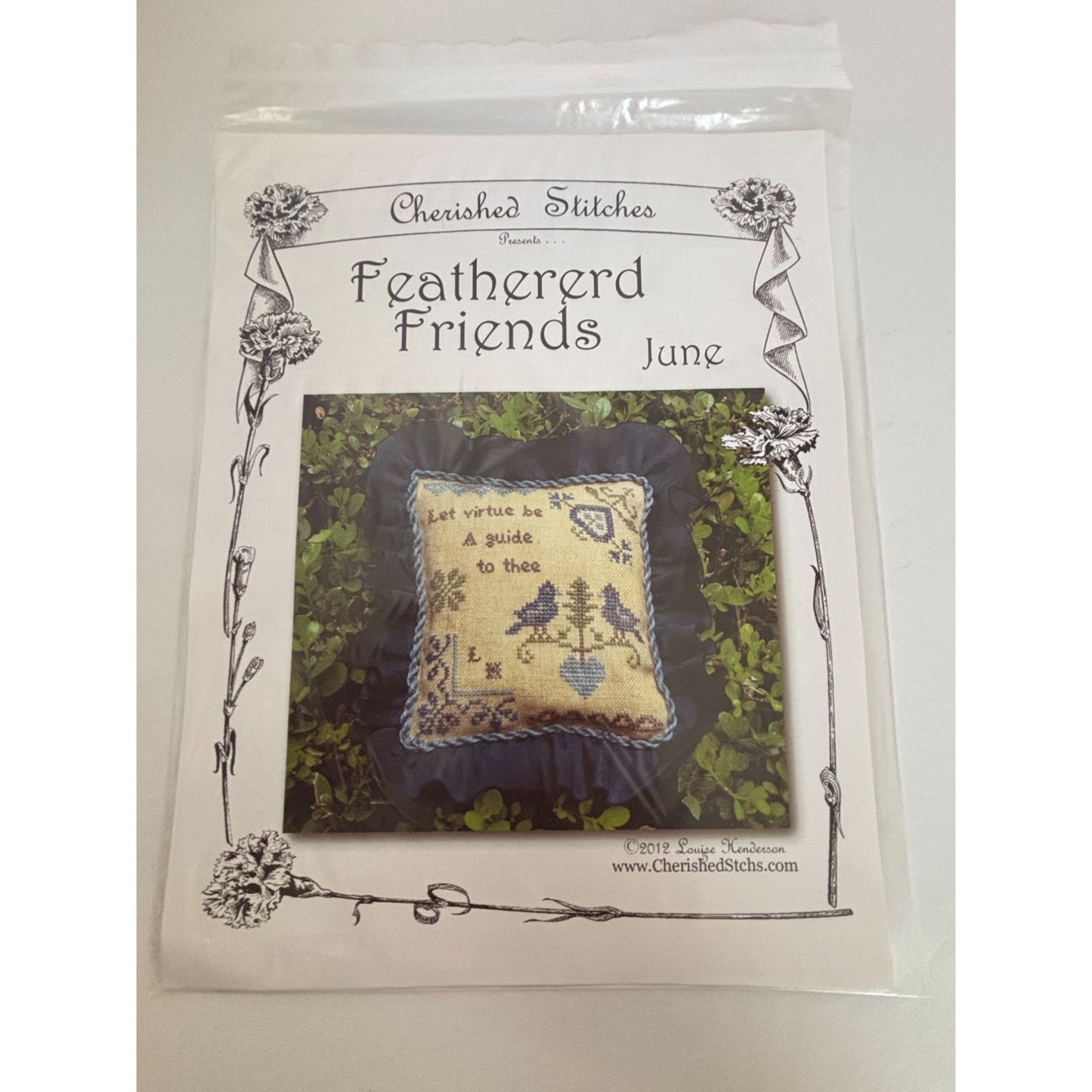 Cherished Stitches Cross Stitch Pattern Feathered Friends Month June Bird Virtue