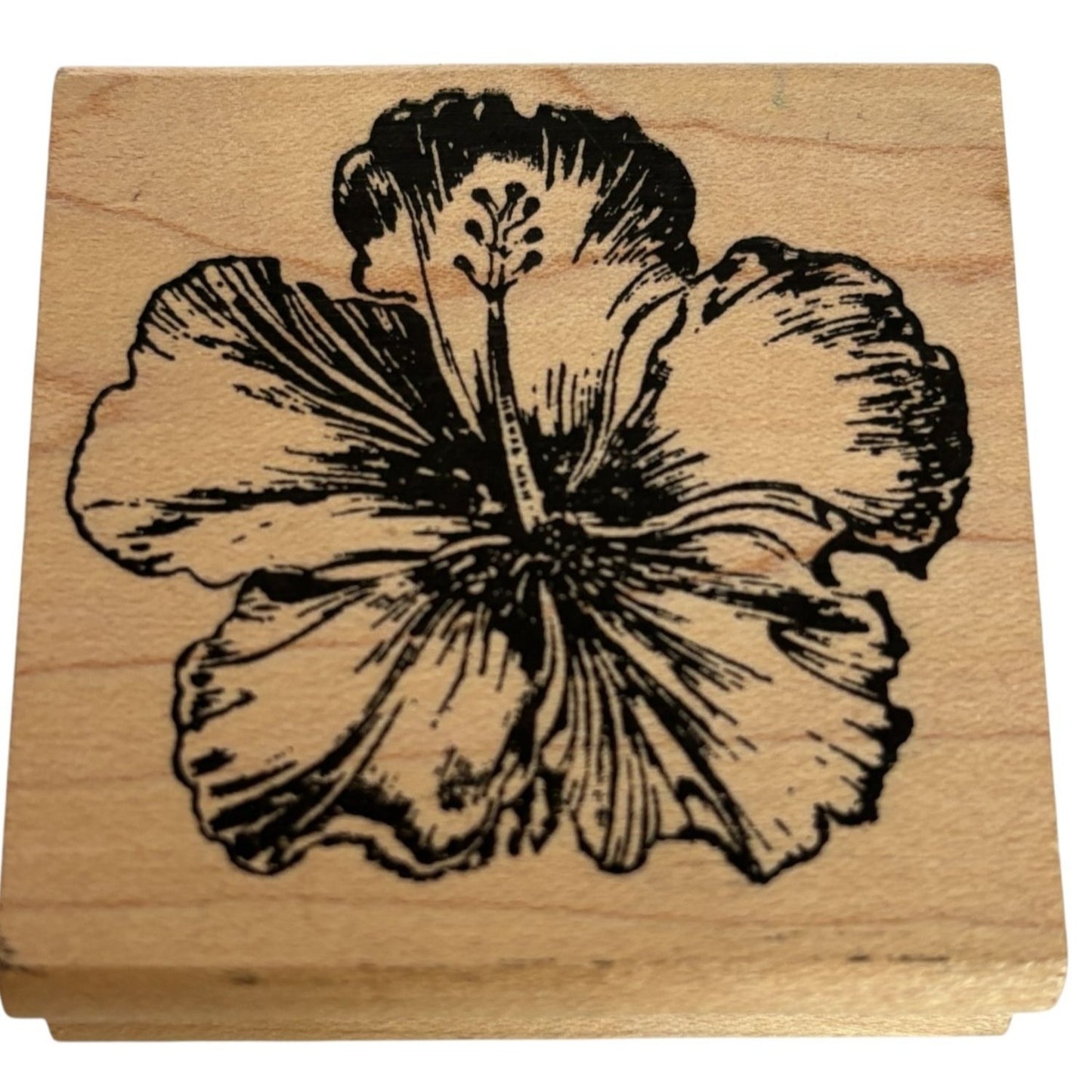 Hibiscus Hawaiian Rubber Stamp Flowers Tropical Card Making Vacation Floral