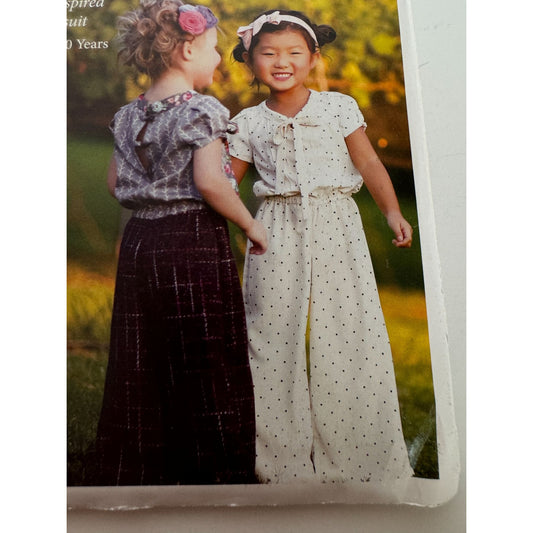 Violette Field Threads Sewing Pattern F753 Myra Girls Jumpsuit 2T-10 Summer UC