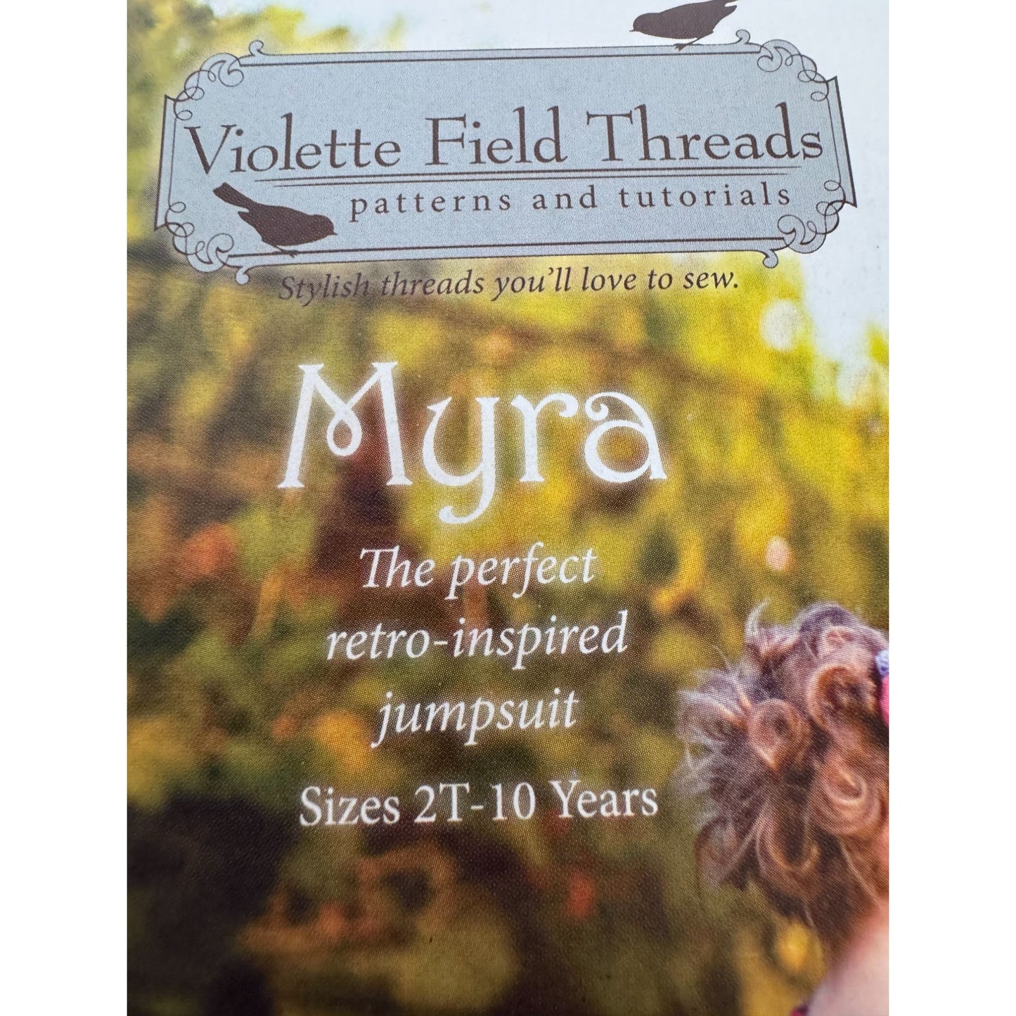 Violette Field Threads Sewing Pattern F753 Myra Girls Jumpsuit 2T-10 Summer UC