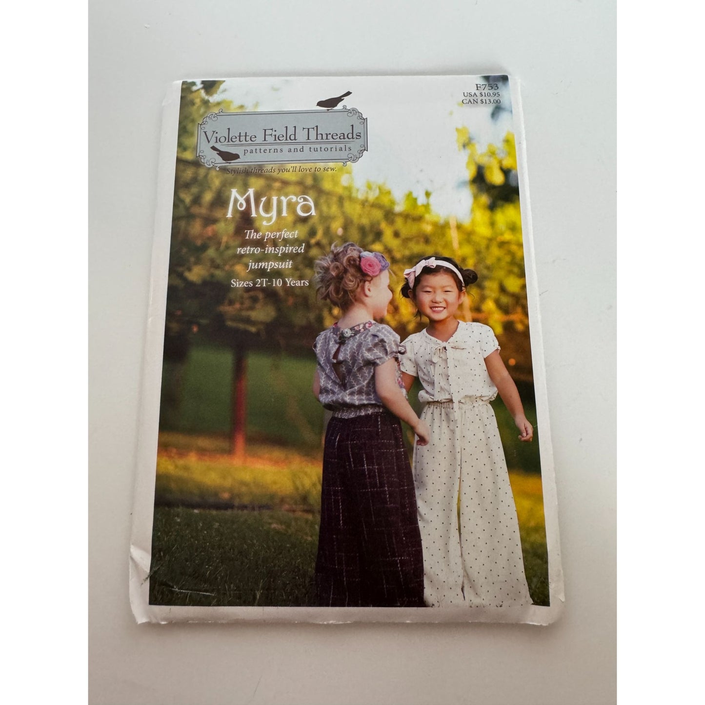 Violette Field Threads Sewing Pattern F753 Myra Girls Jumpsuit 2T-10 Summer UC