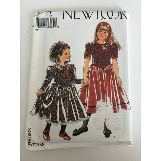 New Look 6984 Sewing Pattern Little Girls Play Fancy Dress Holiday Sz 4-10 UC