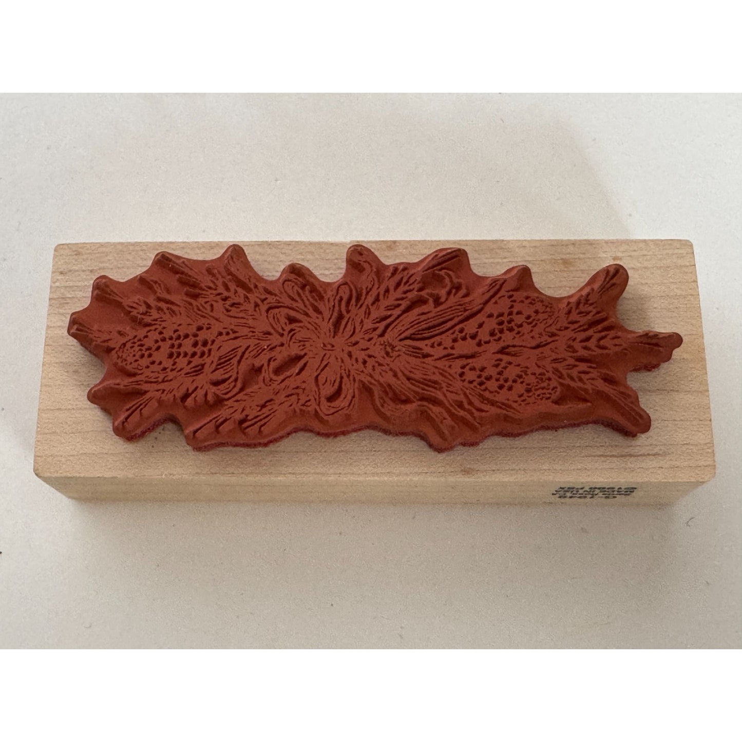 PSX Rubber Stamp Harvest Garland Corn Wheat Thanksgiving Fall Vertical G-1949