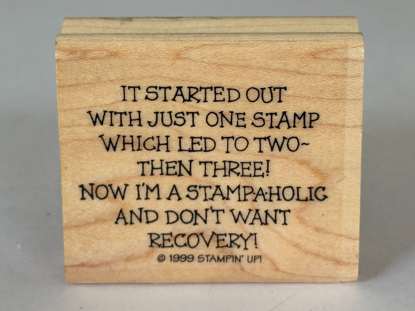 Stampin Up Rubber Stamp Stampaholic Funny Crafter Stamping Hobby Card Making Art