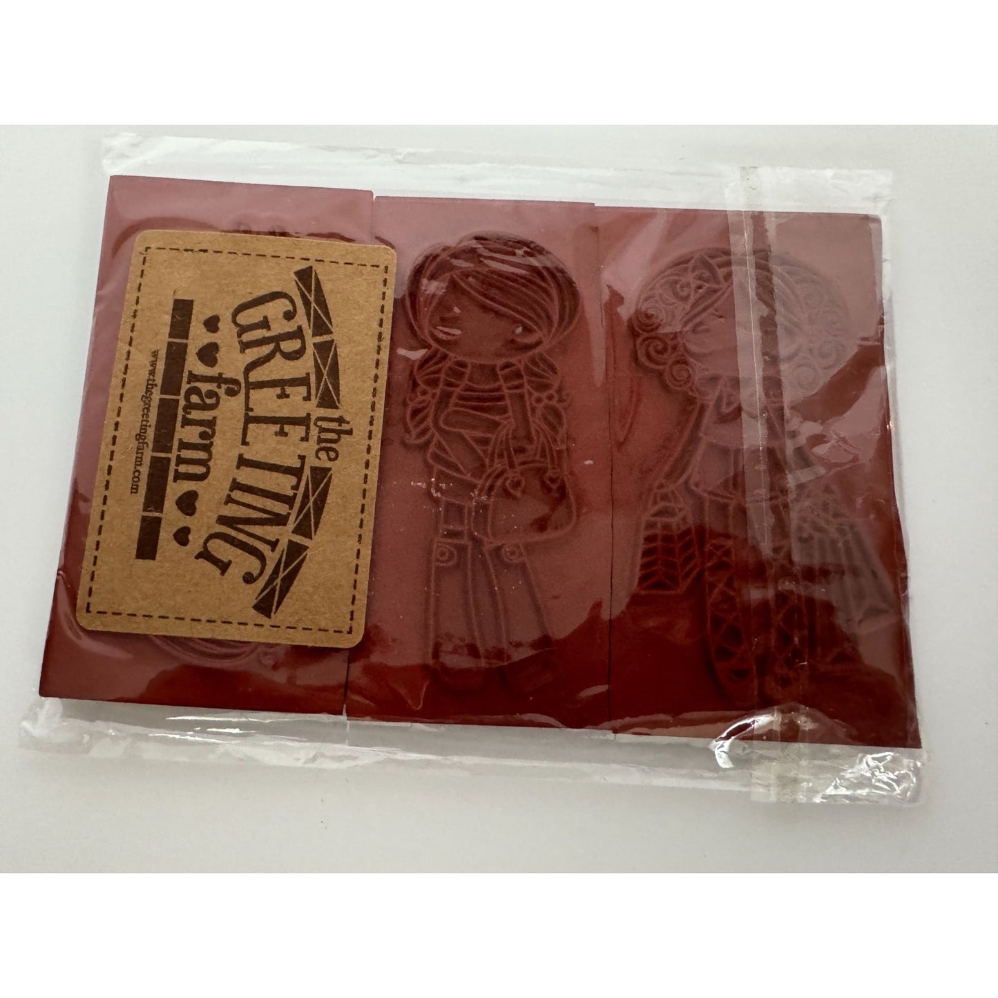 The Greeting Farm Rubber Stamp Set Miss Anya Collection Shopping bags Girl Purse