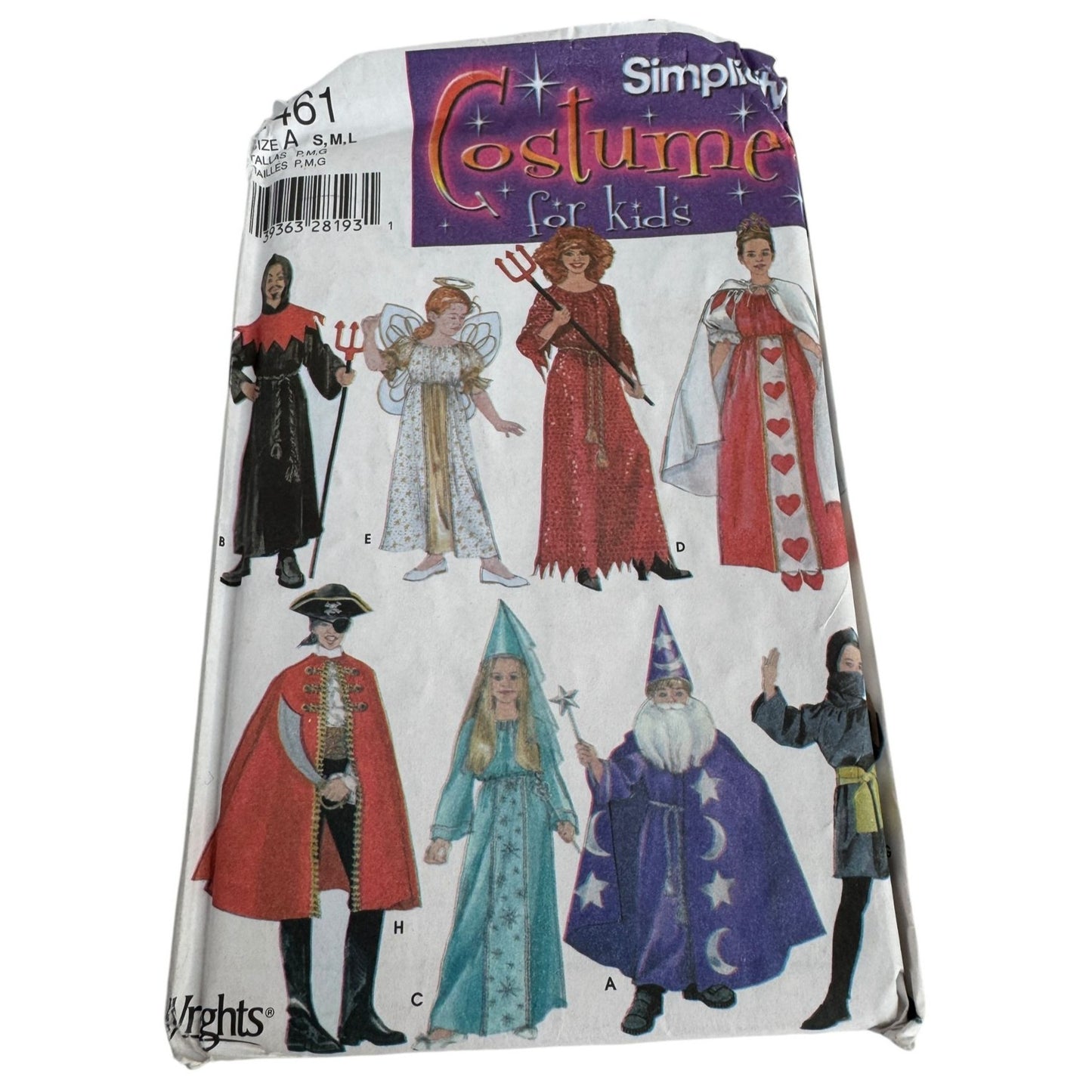 Simplicity Sewing Pattern 4461 Halloween Costumes Pirate Wizard Ninja Princess