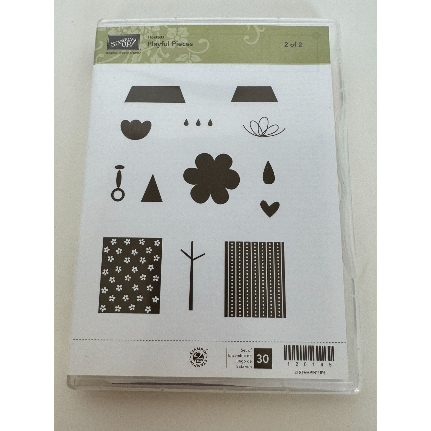Stampin Up Playful Pieces Rubber Stamp Set Butterfly Summer Gift Present Star