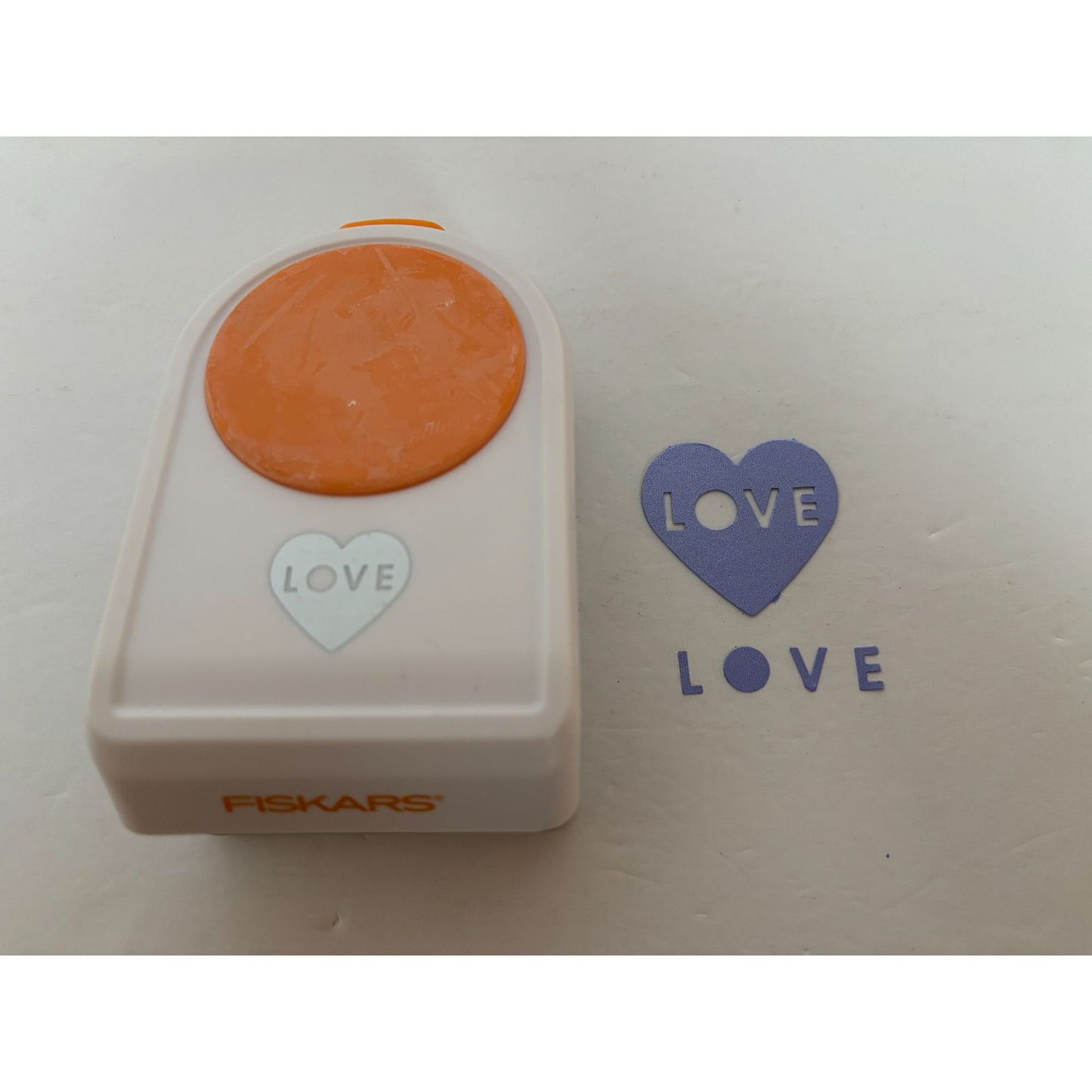 Fiskars Paper Punch Love Heart Shape Craft Scrapbooking Card Making Valentines