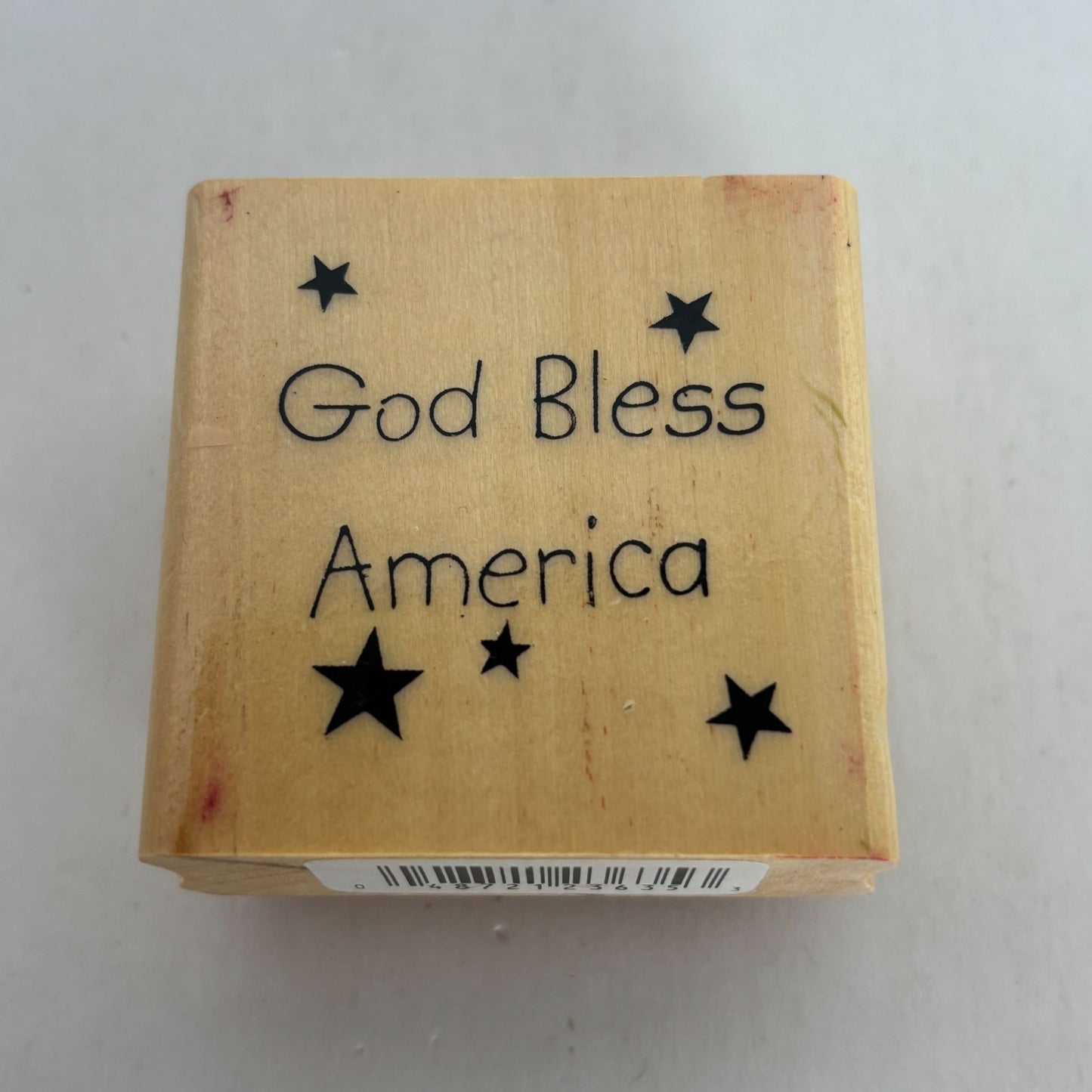 Anitas Rubber Stamp God Bless America Patriotic Words Fourth of July Military