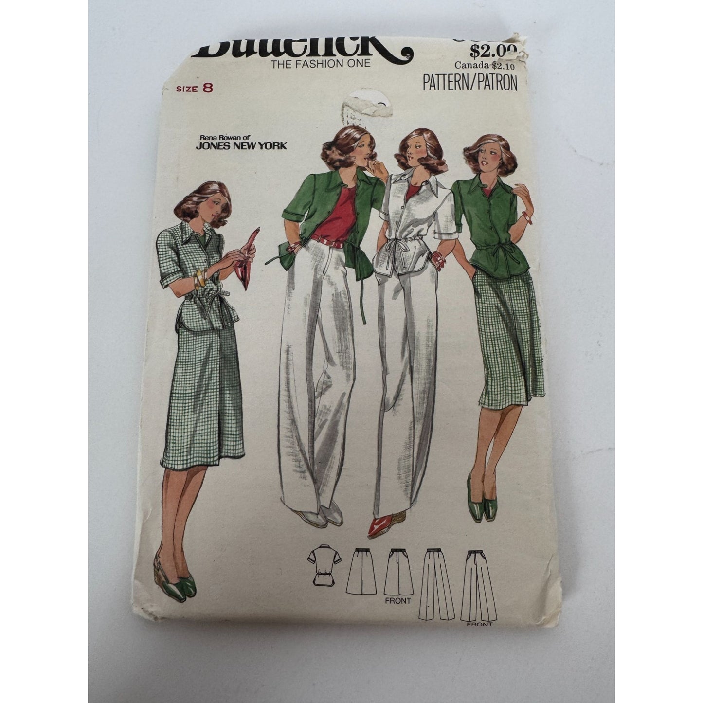 Butterick Sewing Pattern 5334 Jacket Pants Skirt Outfit Retro Vintage 1970s UC 8