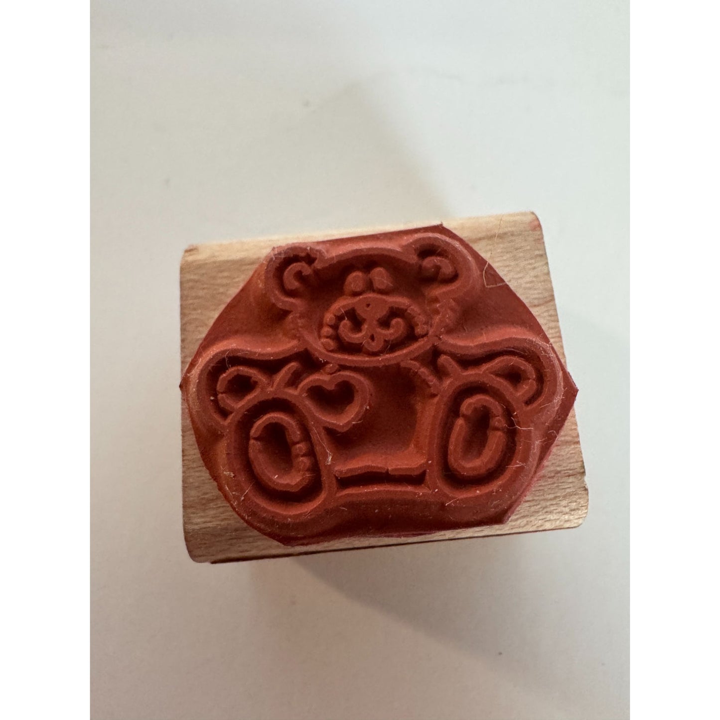 Rubber Stampede Rubber Stamp Hug Me Teddy Bear Heart Toy Stuffed Animal Plush